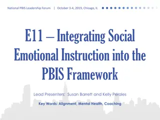 Integrating Social-Emotional Instruction into PBIS Framework - Forum Highlights