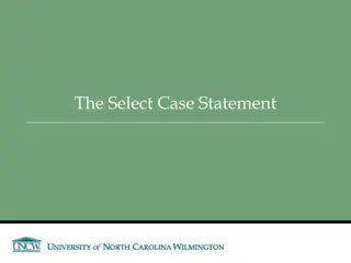 Select Case Statement - Conditional Execution Simplified