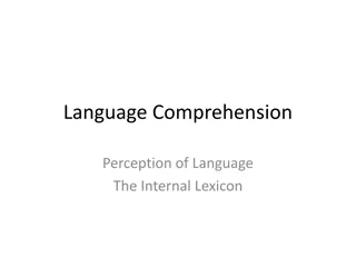 Language Perception and Speech Production: Insights and Studies