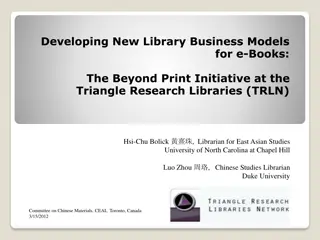 Developing Library Business Models for E-Books: Beyond Print Initiative