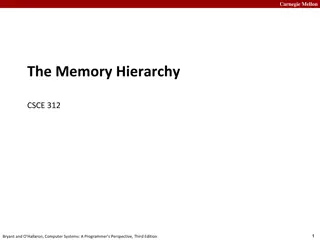 Memory Hierarchy and Storage Technologies at Carnegie Mellon