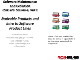 Evolvable Products & Software Product Lines Overview