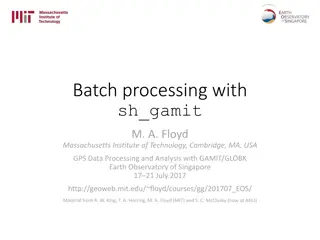 GPS Data Processing and Analysis Overview