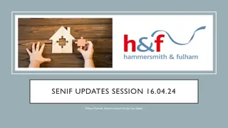 SENIF Updates and New Criteria for Early Years OAP
