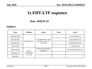 IEEE 802.11-20/0962r3 EHT-LTF Sequence Analysis & Performance