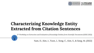Characterizing Knowledge Entities: Extracting Insights from Citation Sentences