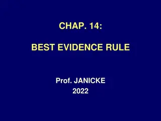 the Best Evidence Rule in Legal Context