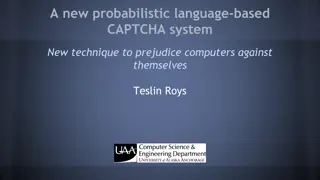 Innovative Probabilistic Language-Based CAPTCHA System - Bridging the Semantic Gap for Machine Prejudice