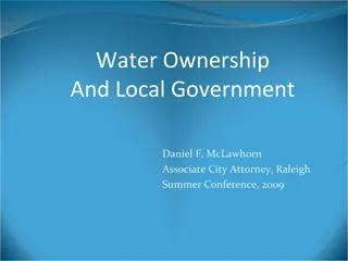 Local Government Rights and Powers Regarding Water Ownership and Regulation