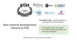 Improving Diagnosis and Support for Young-Onset Dementia (YOD): New Research Perspectives