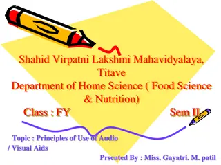 Principles of Using Audio Visual Aids in Education
