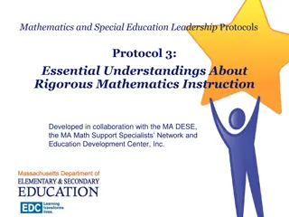 Rigorous Mathematics Instruction in Special Education Leadership Protocols