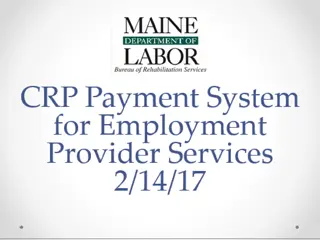 Revisions and FAQs on CRP Payment System for Employment Provider Services
