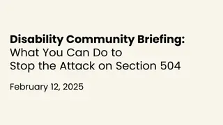 Section 504 of the Rehabilitation Act and Updated Regulations