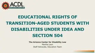 Educational Rights of Transition-Aged Students with Disabilities under IDEA and Section 504