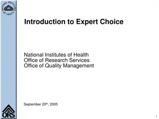Effective Decision Making and Expert Choice Software Overview