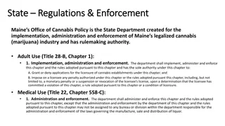 Maine Cannabis Laws and Regulations Overview