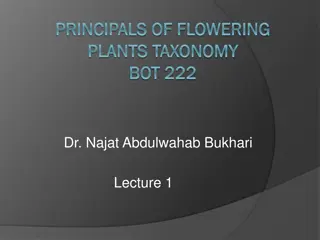Principles of Flowering Plants Taxonomy and Education Mission Brief