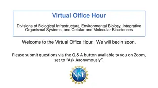 NSF Virtual Office Hour on Biological Sciences Updates and Opportunities