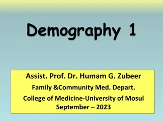 Demography: Study of Population Dynamics and Trends
