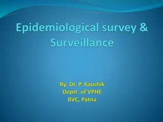 Epidemiology: Surveys, Sampling, and Monitoring