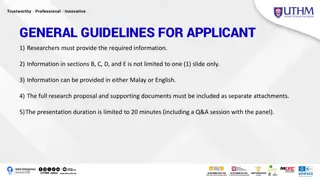 Application for Research Ethics Committee Approval - Guidelines and Requirements