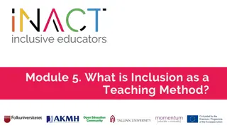 Inclusive Education and Teaching Methods