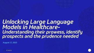Unlocking Potential: Large Language Models in Healthcare Symposium