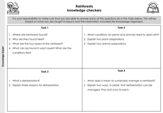 Rainforests Knowledge Checkers: Location, Adaptations, Deforestation