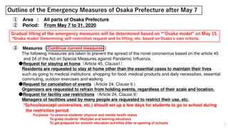 Emergency Measures in Osaka Prefecture: May 7-31, 2020