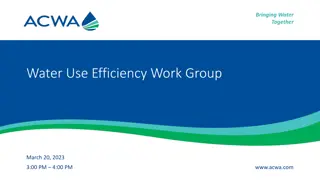 Water Efficiency Work Group Meeting Agenda and Updates March 20, 2023