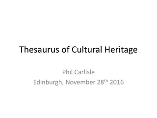 Thesaurus of Cultural Heritage in British Isles