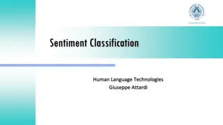 Sentiment Classification in Language Technologies