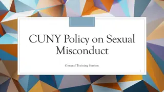 CUNY Policy on Sexual Misconduct Training