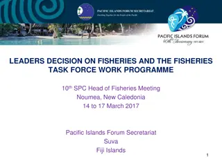 Pacific Fisheries Task Force Work Programme and Mandate