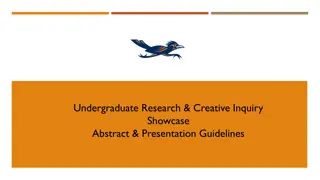 Undergraduate Research & Creative Inquiry Showcase Guidelines