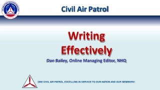 Writing Effectively for Civil Air Patrol: Tips from Dan Bailey