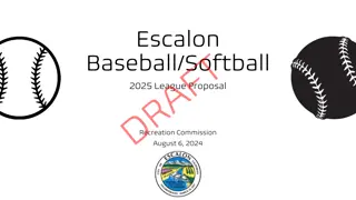 Escalon Baseball Softball League Proposal 2025 Recreation Commission Overview