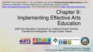 Implementing Effective Arts Education Strategies in California Public Schools