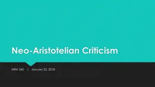 Neo-Aristotelian Rhetorical Criticism