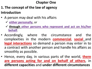 Law of Agency in Modern Legal Systems