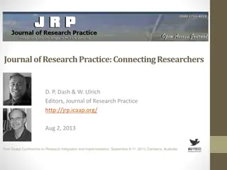 Connecting Researchers: Journal of Research Practice Insights