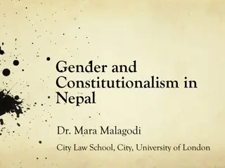 Gender and Constitutionalism in Nepal: Key Features of 2015 Constitution