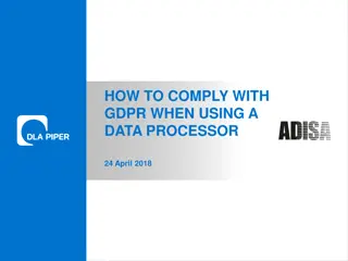 Complying with GDPR Using a Data Processor - Key Obligations