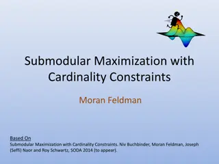 Submodular Maximization with Cardinality Constraints in Optimization