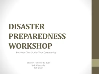 Effective Disaster Preparedness Workshop for Churches and Communities