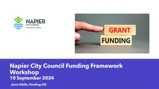 Napier City Council Funding Framework Workshop Insights