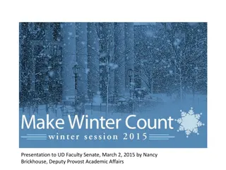 Optimizing Winter Sessions: Insights and Innovations from UD Faculty Senate