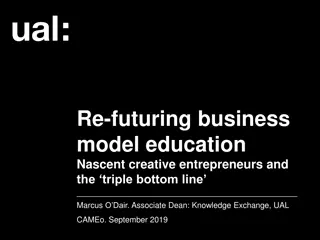 Reimagining Business Models and Entrepreneurship in the Creative Economy