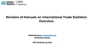 International Trade Statistics Manuals Revision Overview 2022